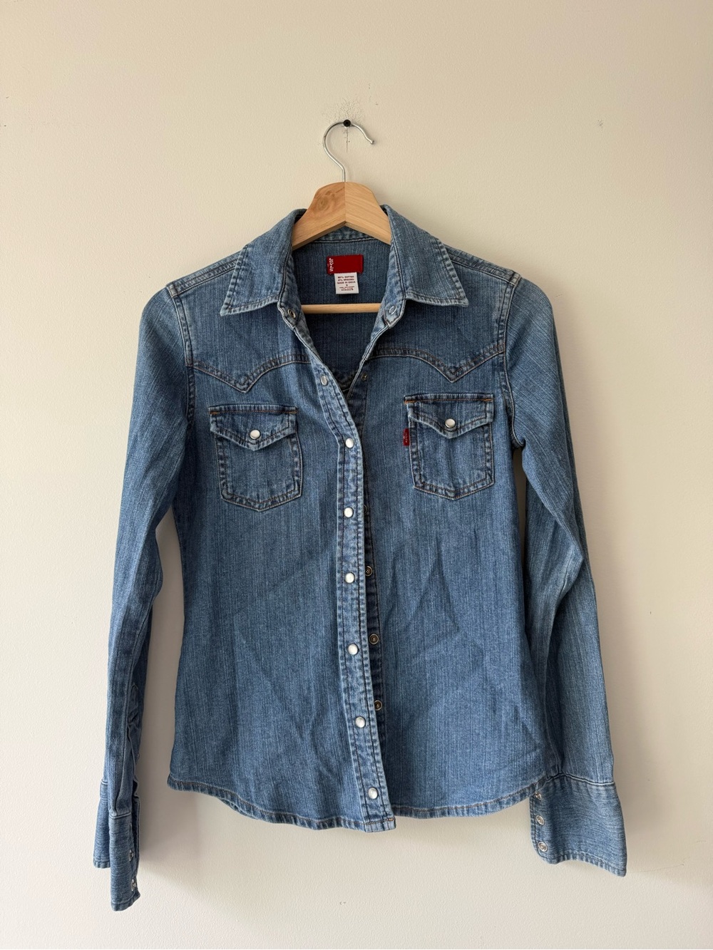 Vintage Levi's Medium Blue Denim Western Shirt